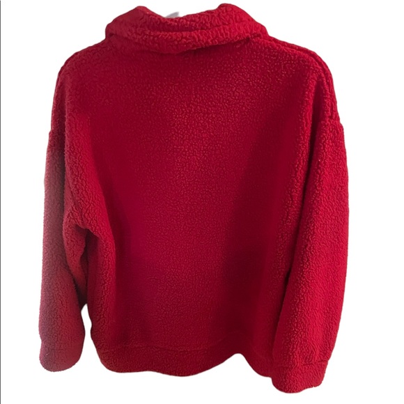 Signature Studio Red Fleece Jacket with Pockets - Picture 2 of 2